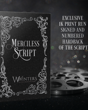 Merciless Script Foiled Hardback