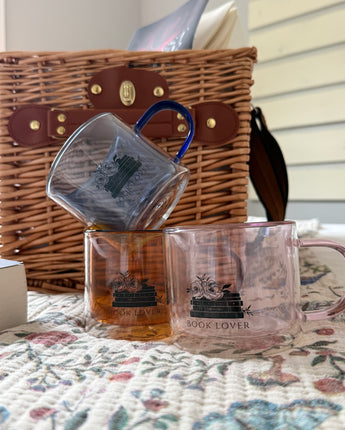 Double Walled Book Lover Glass Mug