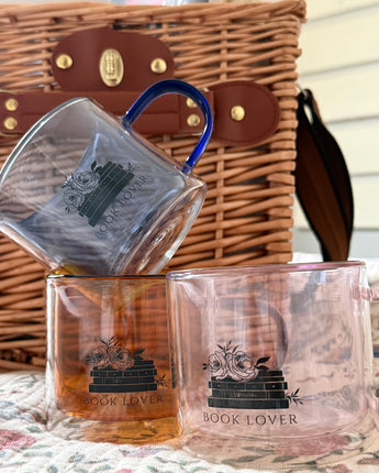 Double Walled Book Lover Glass Mug