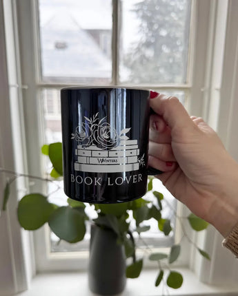 Book Lover Metallic Blue Mug