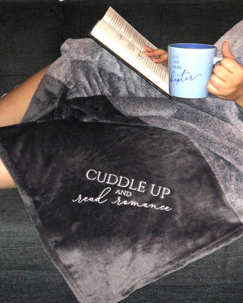 “Cuddle Up and Read Romance” Large Throw Blanket